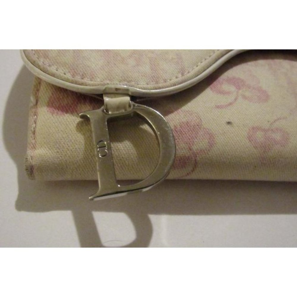 SOLD on ALLAMODA .shop-DIOR Pink Trotter Cherry Saddle Bag Tri-fold - Picture 3 of 11